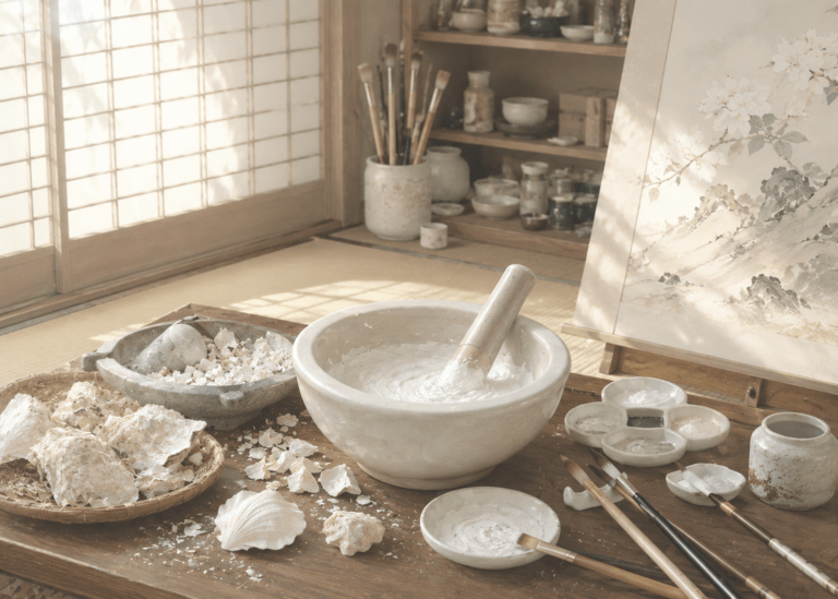 胡粉色のイメージ画像
